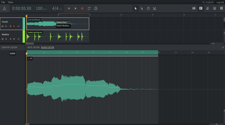 Editor audio Amped Studio