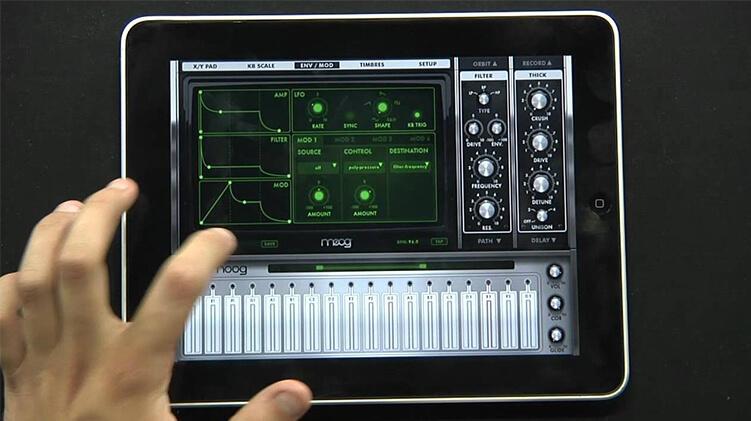 Animoog app for making music