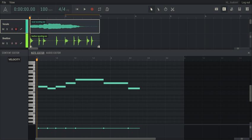 Midi editor Ampedstudio