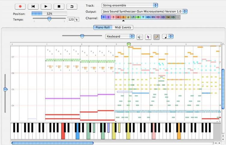 MidiSwing MIDI エディター