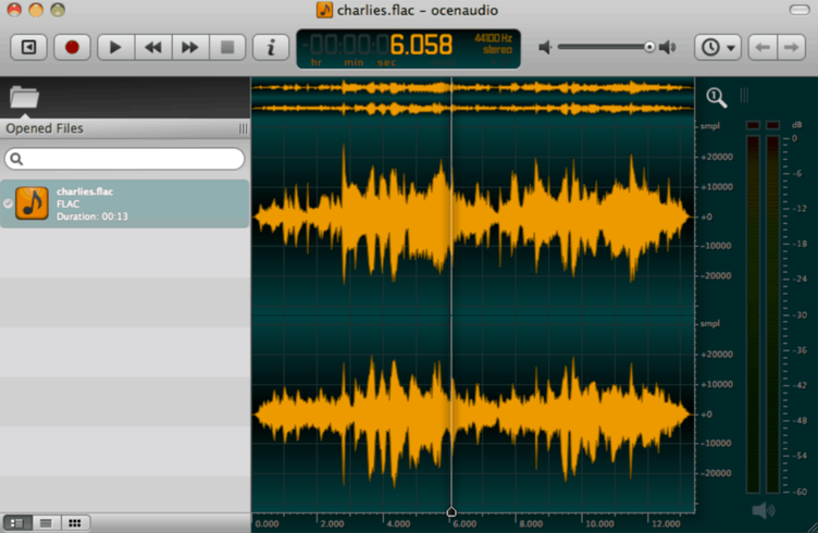 Sound editor Ocenaudio