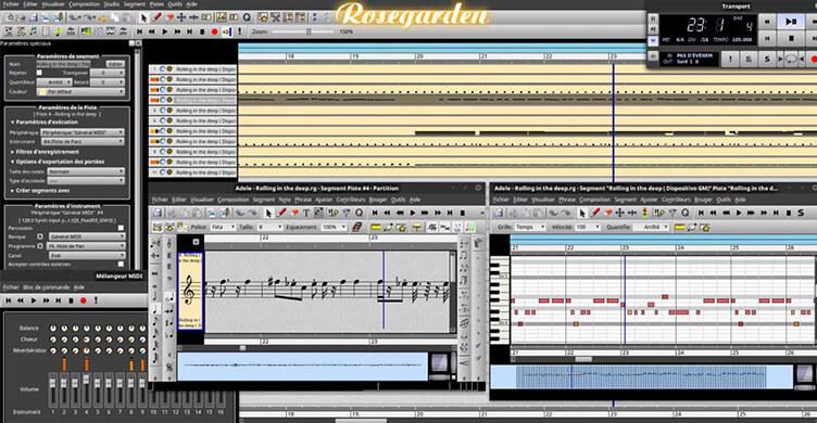 Éditeur midi Rosegarden