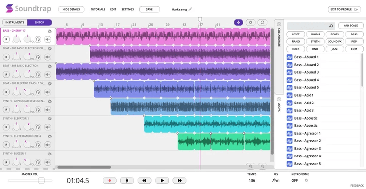 Beat making software Soundtrap