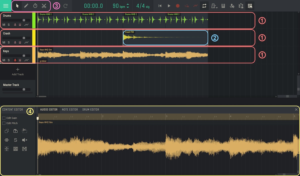 Amped Studio workspace screenshot