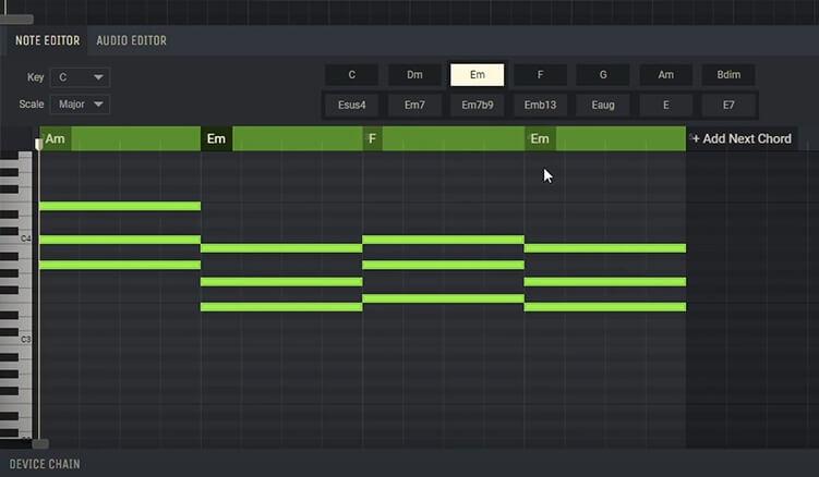 Chord progression generator