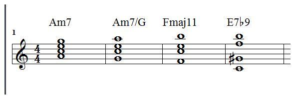 Jazz chord progression Phrygian Turn or Stray Cat Strut Changes