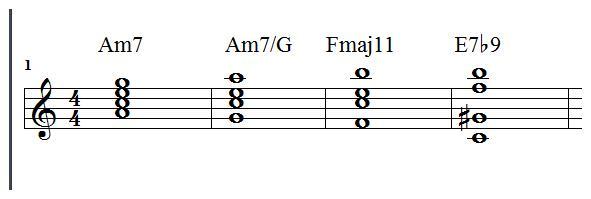 Progresión de acordes de jazz Phrygian Turn o Stray Cat Strut Changes