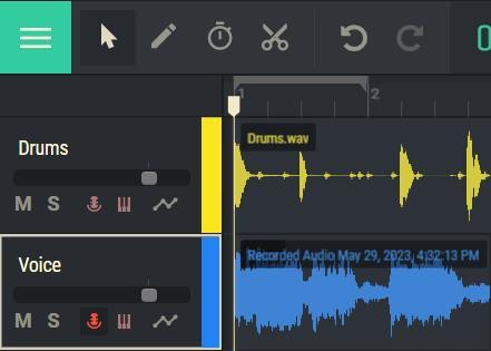 AI音楽ファイルでトラック管理