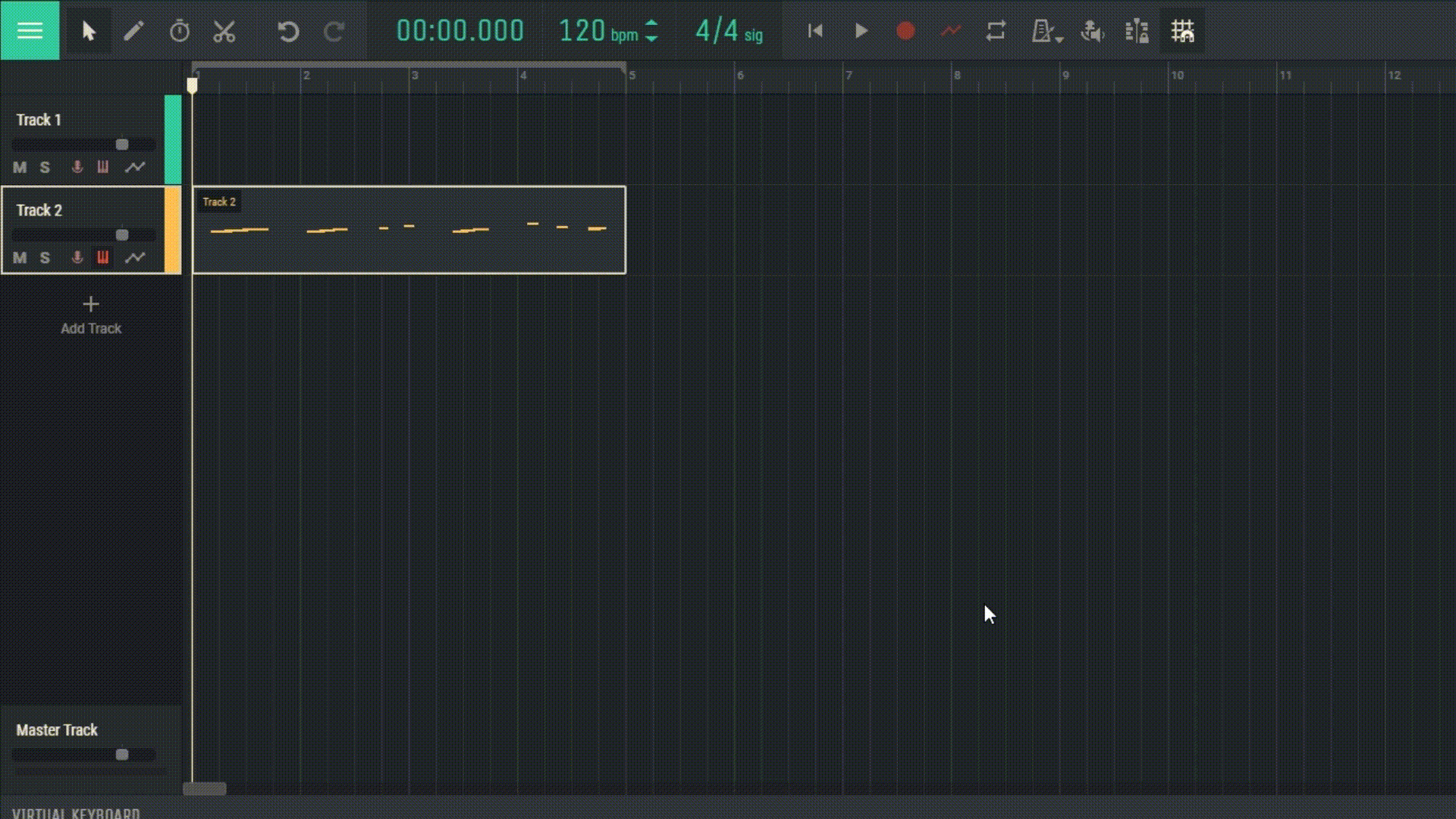 فتح محرر MIDI