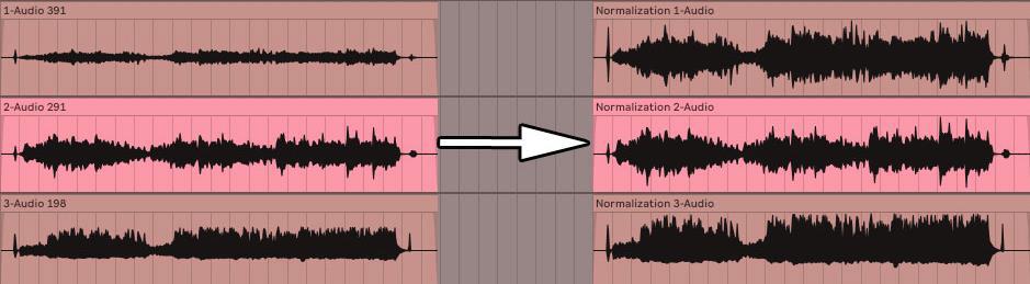 Voor en na audionormalisatie