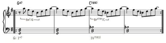 Accordi arpeggiati su scala lidia