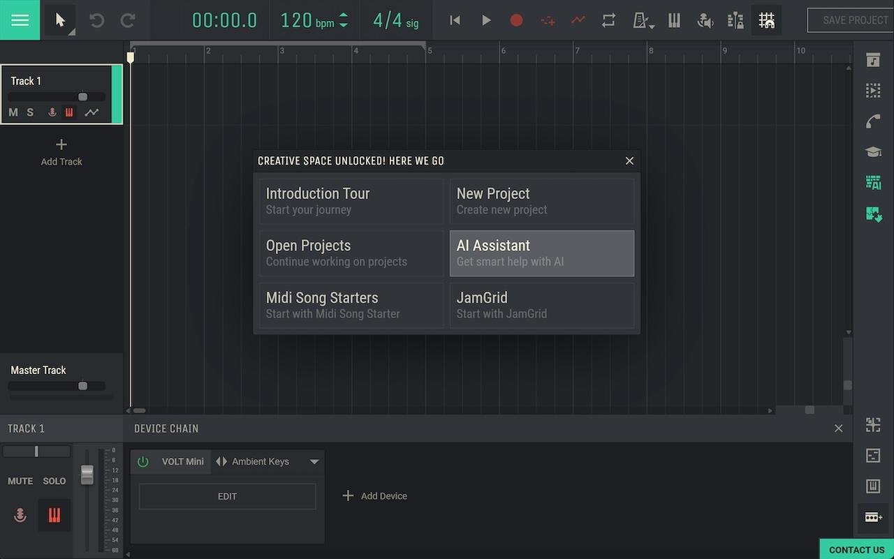 قم بتشغيل Amped Studio في متصفحك