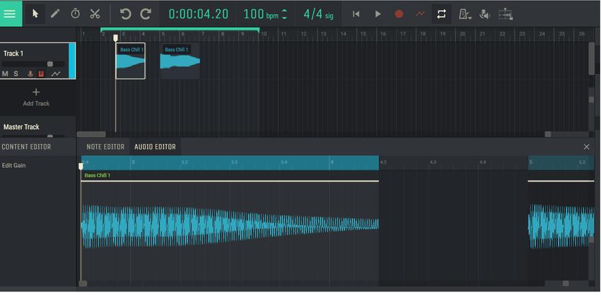 Online audio editor