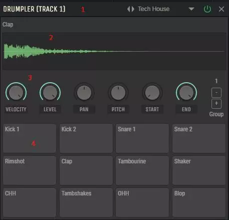 The interface of the online beat maker
