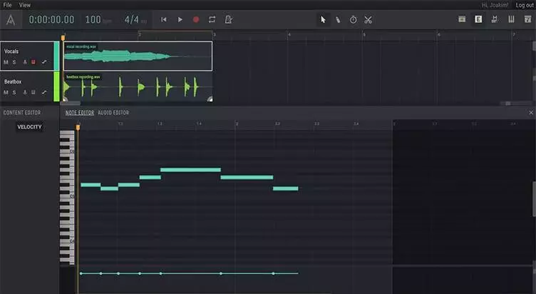 Midi editor Amped Studio