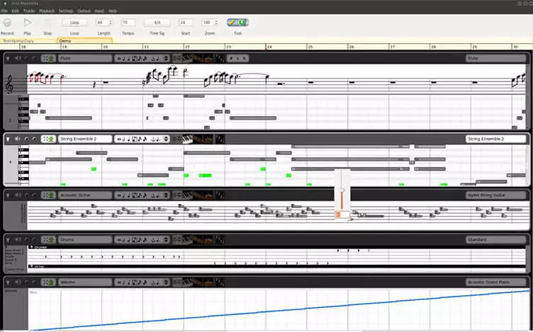 Aria maestosa midi editor