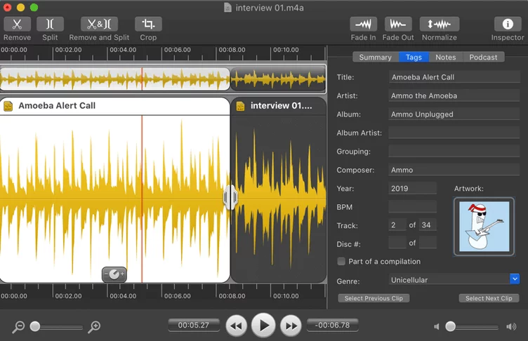 Sound editing software Fission
