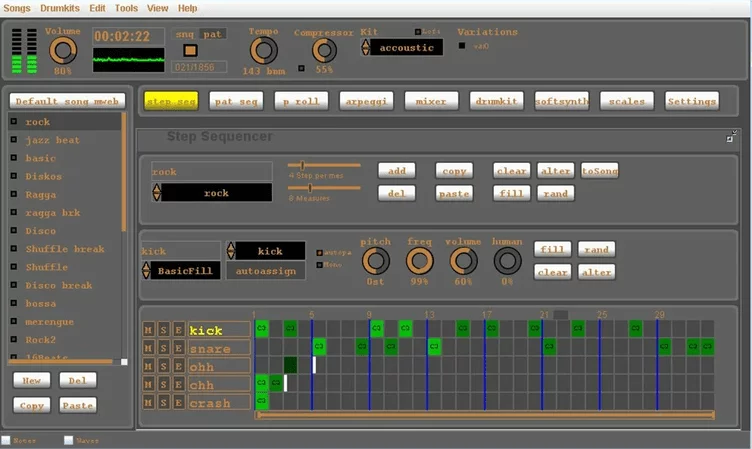 Software para crear ritmos OrDrumbox