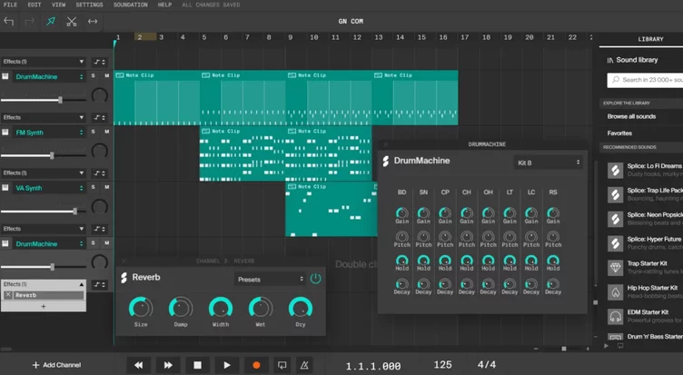 Software para crear ritmos Soundation