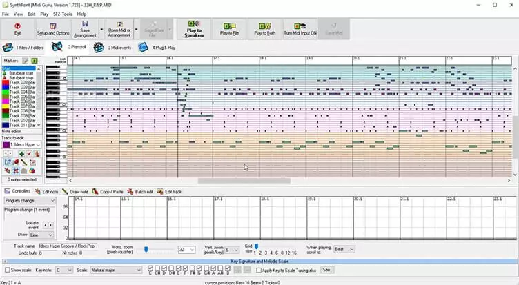 Synth 字体 midi 编辑器