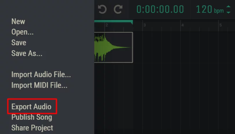 Audio exportieren 2