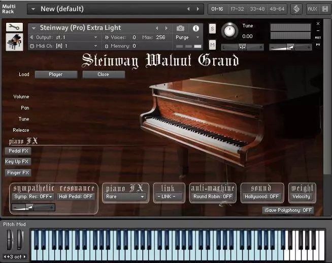 Hiányos minták Steinway Grand Piano