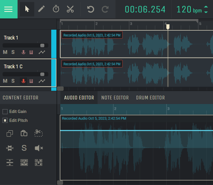 Pitch Shifting v Amped Studio