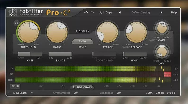 Fabfilter Pro-C2 압축