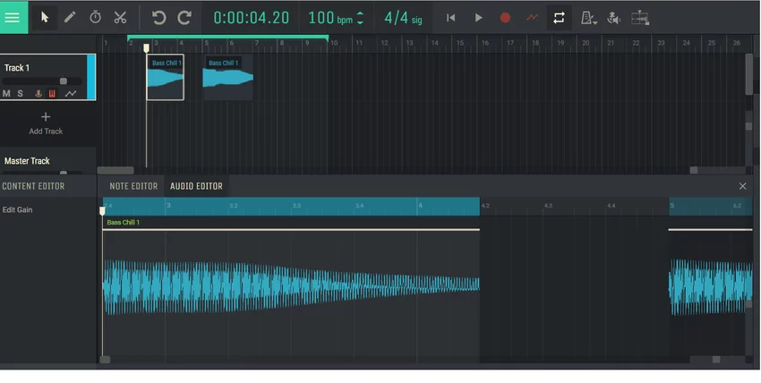 Online audio editor